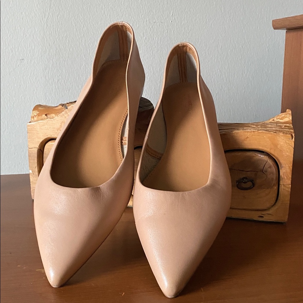 Marina Leather Pointy-Toe Flats - Picture 3 of 8